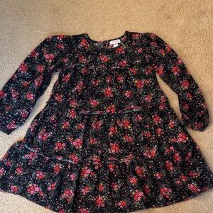 Cat & Jack Black and Pink Floral Dress